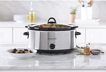 7 Quart Oval Manual Slow Cooker – Stainless Steel - Curated Catalog H2