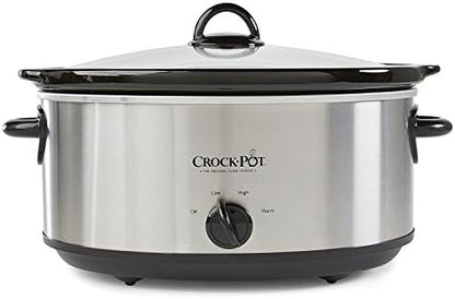 7 Quart Oval Manual Slow Cooker – Stainless Steel - Curated Catalog H2