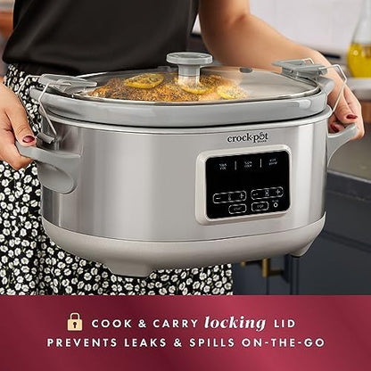 7 Quart Programmable Cook & Carry Slow Cooker - Curated Catalog A8