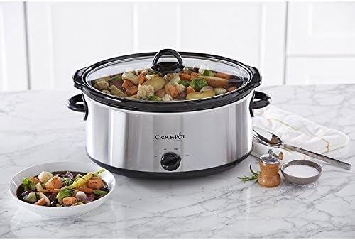 7 Quart Oval Manual Slow Cooker – Stainless Steel - Curated Catalog H2