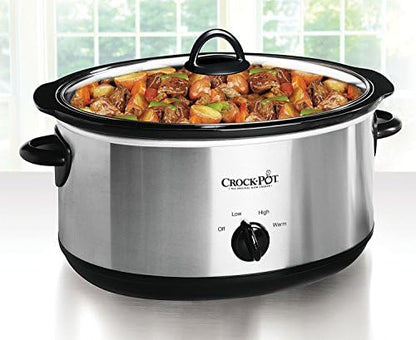 7 Quart Oval Manual Slow Cooker – Stainless Steel - Curated Catalog H2