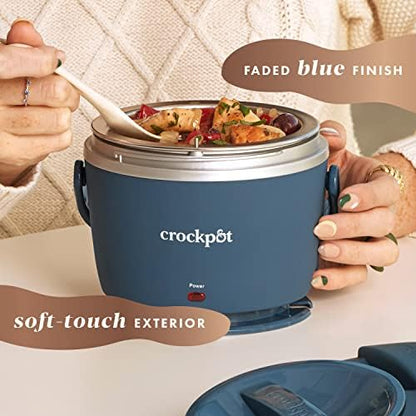 Electric Lunch Box Food Warmer 20oz – Faded Blue - Curated Catalog N7