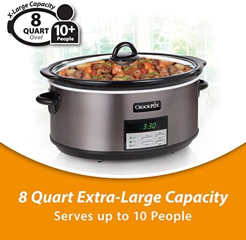 8 Quart Programmable Slow Cooker with Auto Warm - Curated Catalog Y3