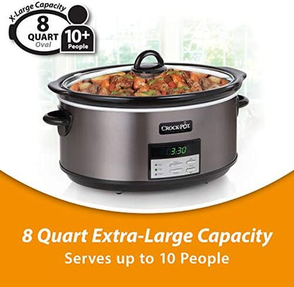 8 Quart Programmable Slow Cooker with Auto Warm - Curated Catalog Y3