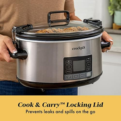 7 Quart Portable Programmable Slow Cooker with Timer - Curated Catalog V4