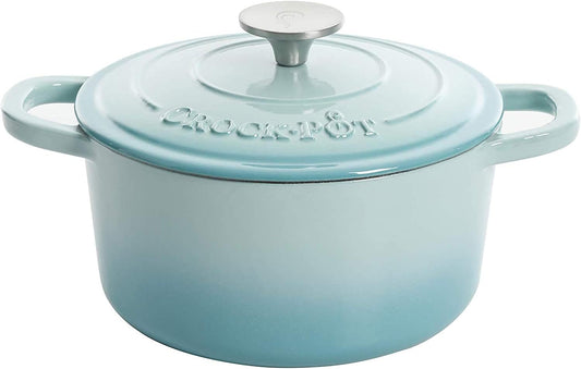 3 Quart Enameled Cast Iron Dutch Oven – Aqua - Curated Catalog H3