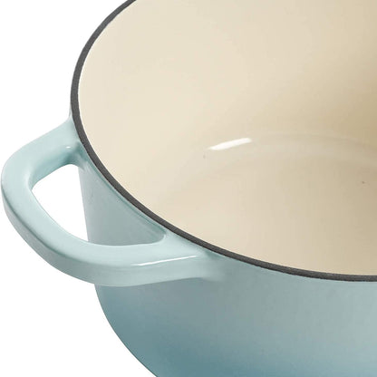 3 Quart Enameled Cast Iron Dutch Oven – Aqua - Curated Catalog Q6