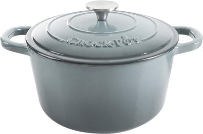 3 Quart Enameled Cast Iron Dutch Oven – Aqua - Curated Catalog H3