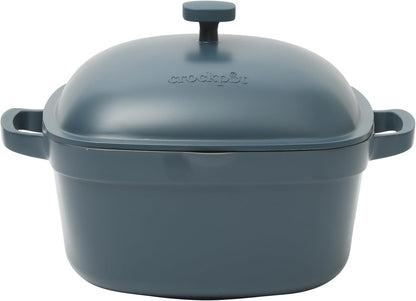 3 Quart Enameled Cast Iron Dutch Oven – Aqua - Curated Catalog Q6